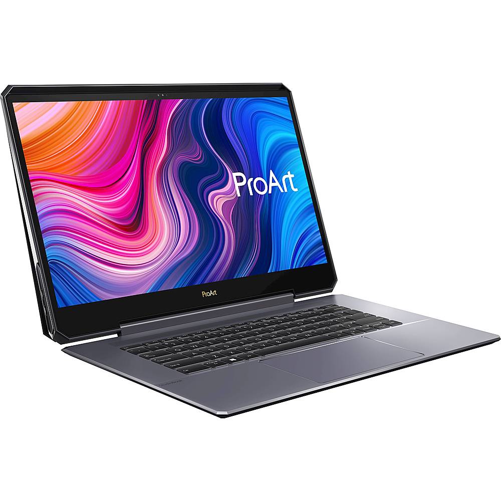 Angle View: ASUS - ProArt Studiobook One 15.6" Laptop - Intel Core i9 - 64GB Memory - NVIDIA Quadro RTX 6000 - 1TB SSD - Star Grey