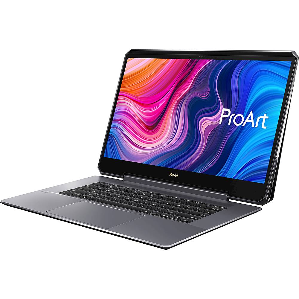 Left View: ASUS - ProArt Studiobook One 15.6" Laptop - Intel Core i9 - 64GB Memory - NVIDIA Quadro RTX 6000 - 1TB SSD - Star Grey