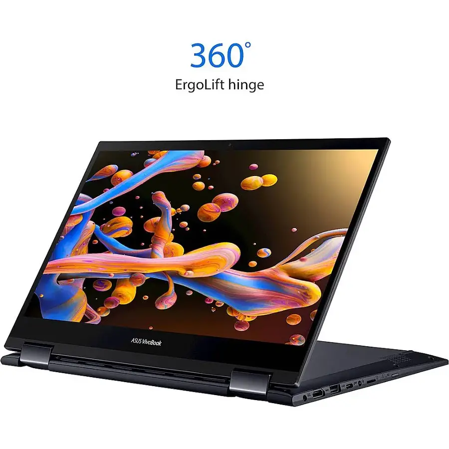 Alt View 30. ASUS - VivoBook Flip 14 14" Touch-Screen Laptop - AMD Ryzen 5 - 8GB Memory - 512GB Solid State Drive - Bespoke Black.