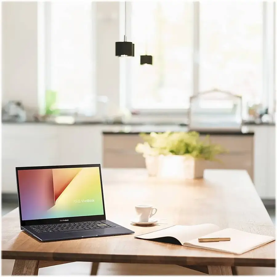 Alt View 32. ASUS - VivoBook Flip 14 14" Touch-Screen Laptop - AMD Ryzen 5 - 8GB Memory - 512GB Solid State Drive - Bespoke Black.