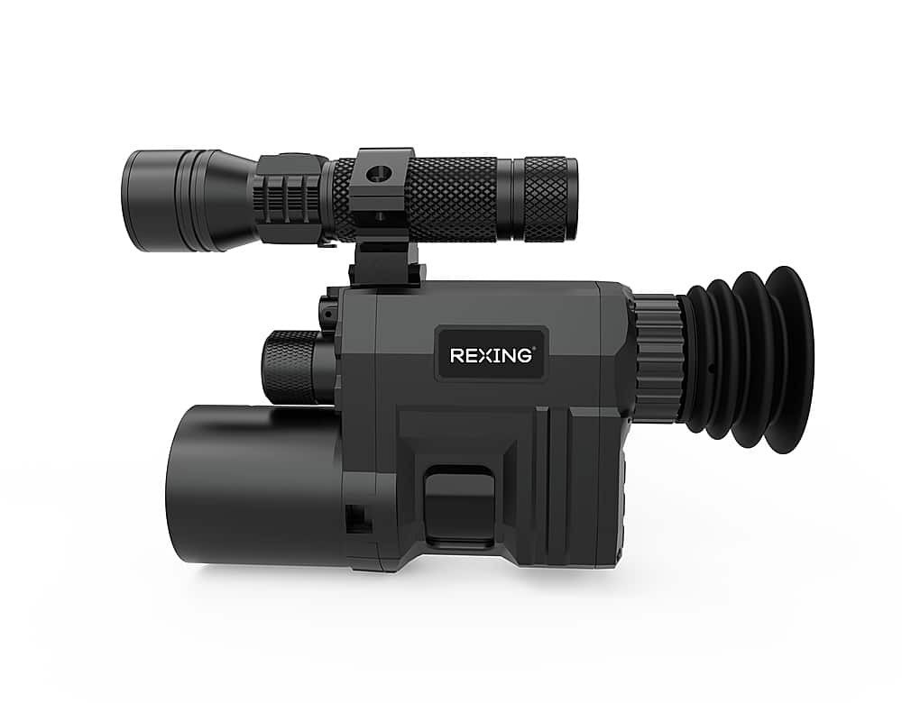 Alt View 11. Rexing - Digital Rechargeable Tripod Scope - Black.