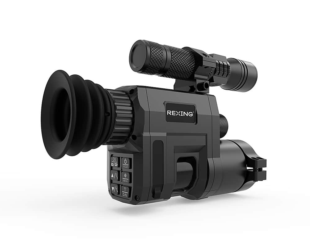 Alt View 12. Rexing - Digital Rechargeable Tripod Scope - Black.