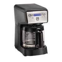 Hamilton Beach - Compact 12-Cup Coffee Maker with Programmable Timer - BLACK - Front_Zoom