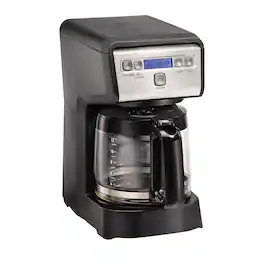 Hamilton Beach - Compact 12-Cup Coffee Maker with Programmable Timer - Black