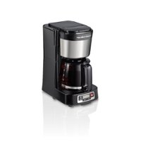 Hamilton Beach - Compact 5-Cup Coffee Maker with Programmable Timer - BLACK - Front_Zoom