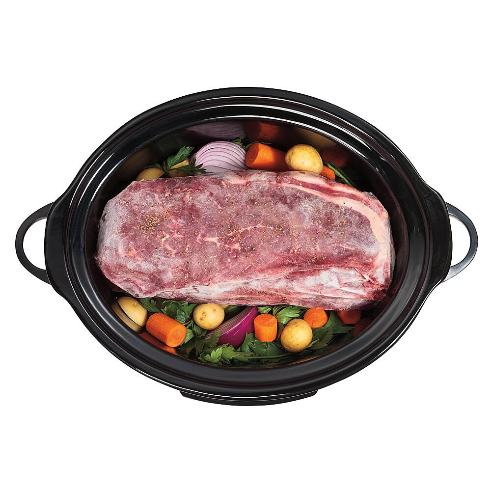Alt View 11. Hamilton Beach - Programmable Defrost 6-Quart Slow Cooker with Temperature Probe - Stainless Steel.