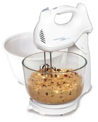 Hamilton Beach - 64693 Power Deluxe™ 6 Speed Stand Mixer with 2 Bowls - White - Front_Zoom