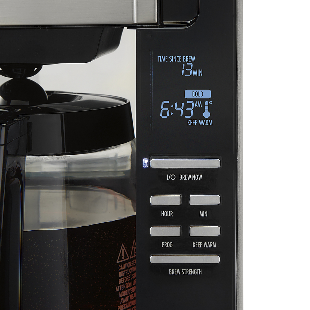 Left View: Hamilton Beach - Easy Access Ultra 12-Cup Coffee Maker with Programmable Timer - BLACK