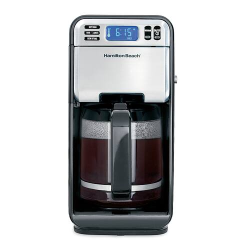 Hamilton Beach - 12-Cup Coffee Maker with Programmable Timer - BLACK