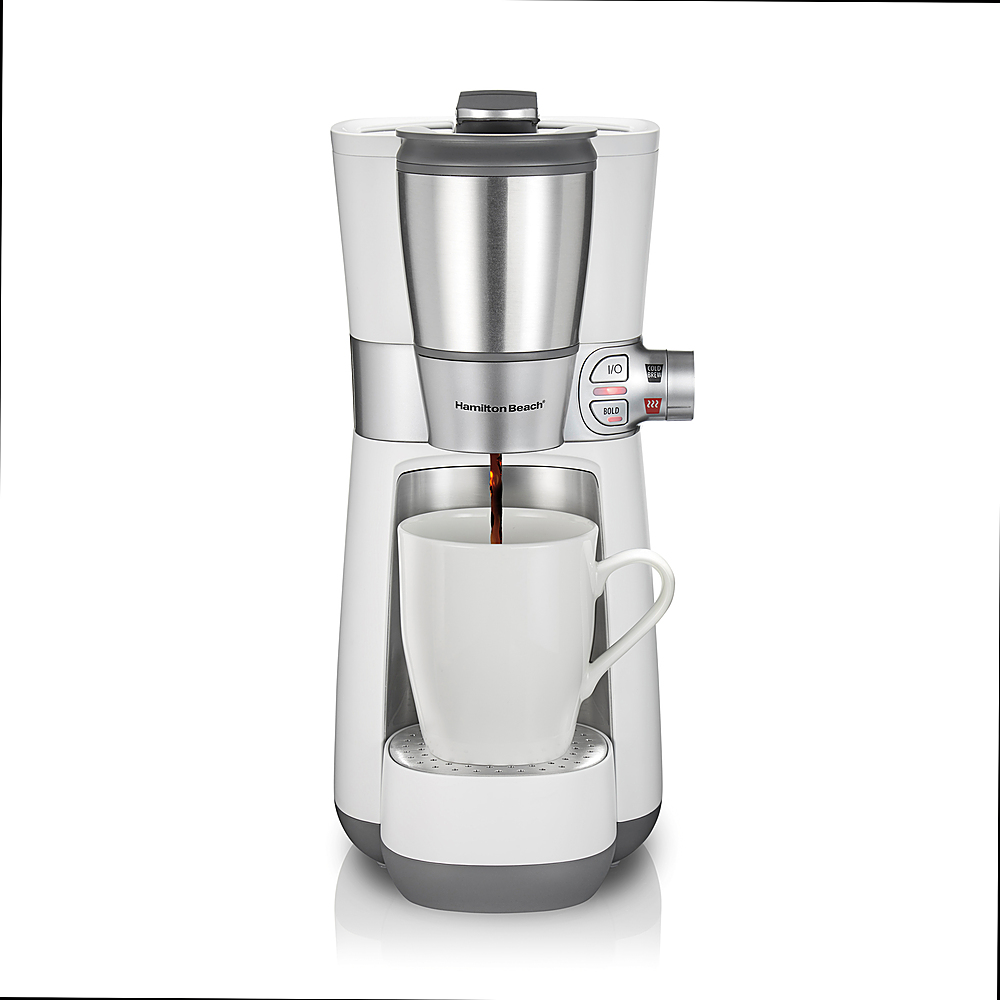 Best Buy: Hamilton Beach Convenient Craft Rapid Cold Brew & Hot Single  Serve Coffee Maker WHITE 42500