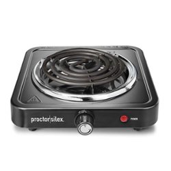 Proctor Silex - 5" Modular Electric Cooktop with Adjustable Temperature - Black - Front_Zoom