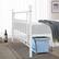 Back. Hivvago - Hivvago Queen size Vintage Style Metal Platform Bed Frame with Headboard Footboard - White.