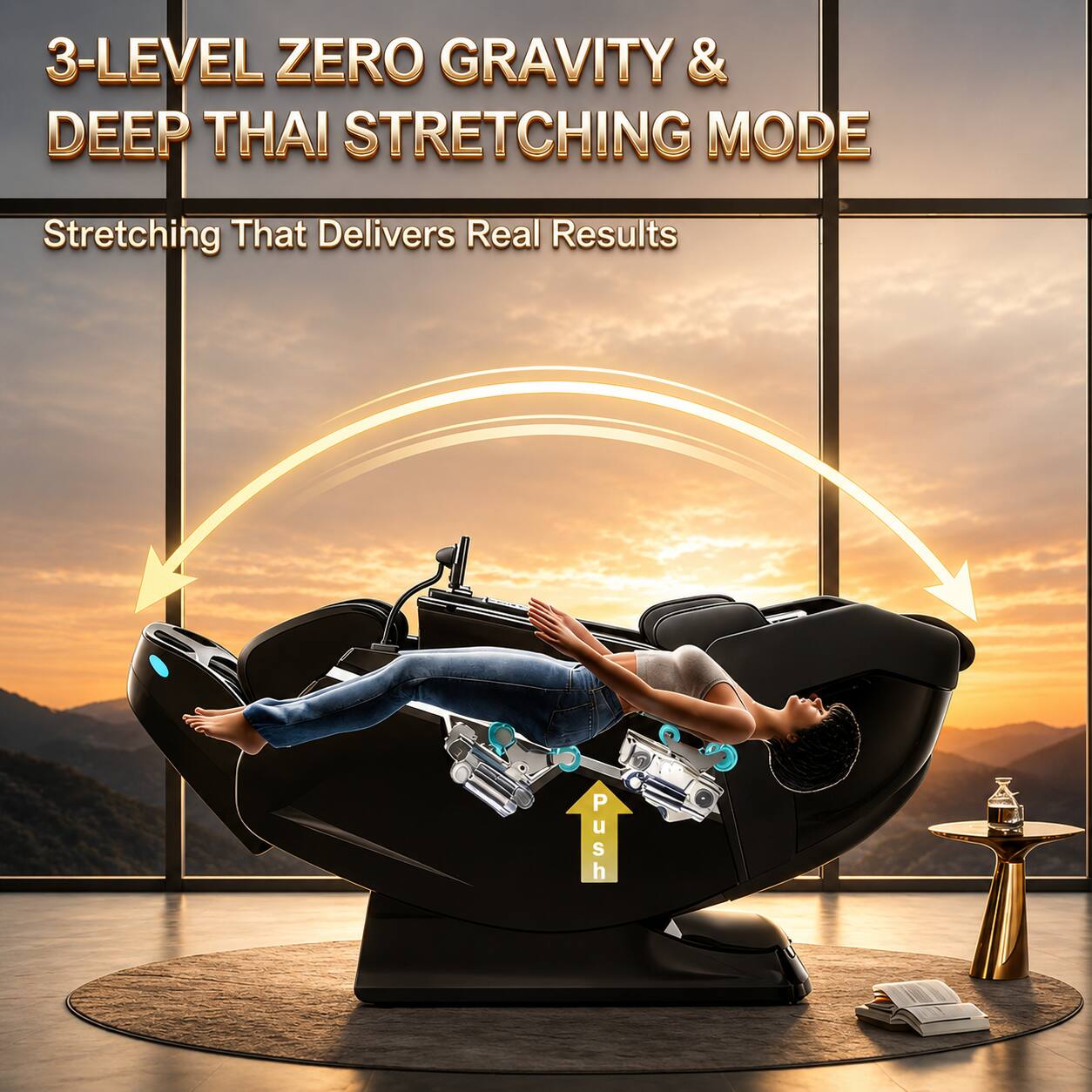 3-LEVEL ZERO GRAVITY & DEEP THAI STRETCHING MODE  
Stretching That Delivers Real Results