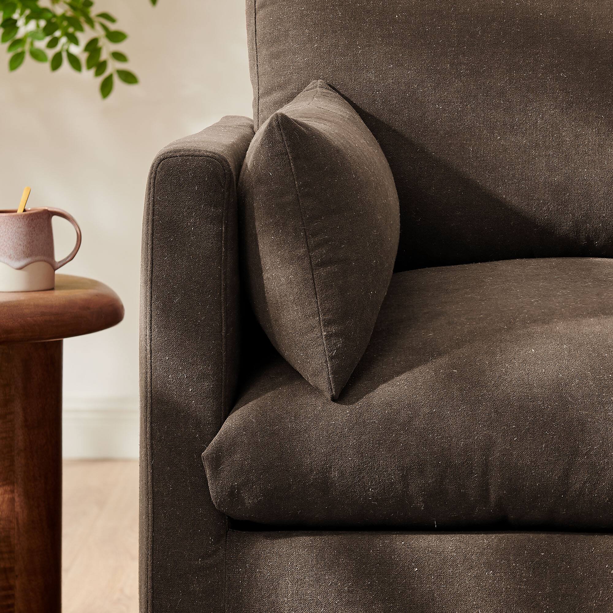Alt View 1. Modway - Wellfleet Slipcovered Linen-Blend Armchair by Modway - Cocoa.