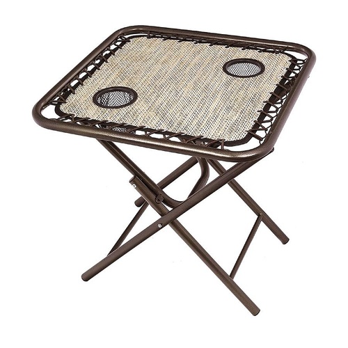 Bliss - Foldable Sling Table w/ 2 cup holders - Sand