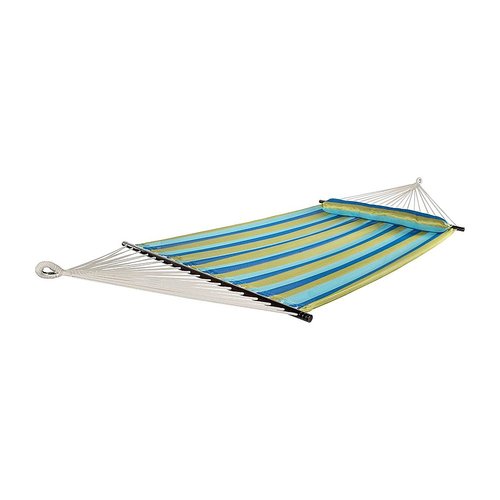 Bliss - 2-Person Hammocks with Spreader Bars & Pillow w/ Ventaleen Technology Fabric - Seabreeze Stripe