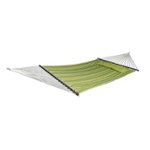 Front Zoom. Bliss - Reversible Hammock with Pillow - Green Stripe.