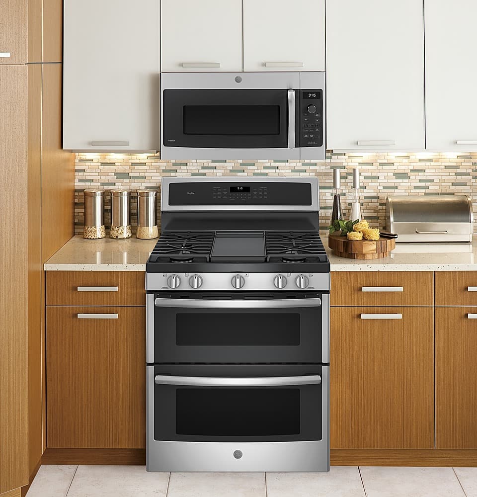 Alt View 11. GE Profile - Advantium 30" Built-In Single Electric Convection Over-the-Range Oven with Microwave - Stainless Steel.