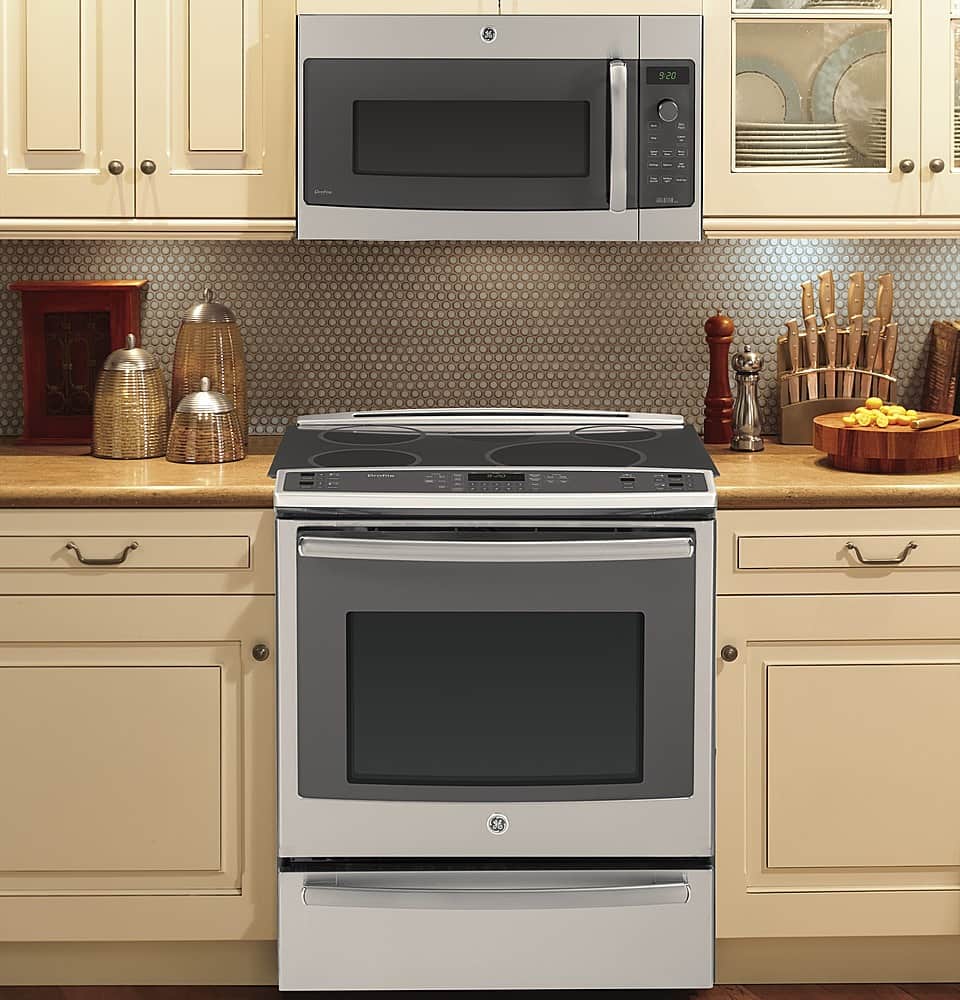 Alt View 14. GE Profile - Advantium 30" Built-In Single Electric Convection Over-the-Range Oven with Microwave - Stainless Steel.