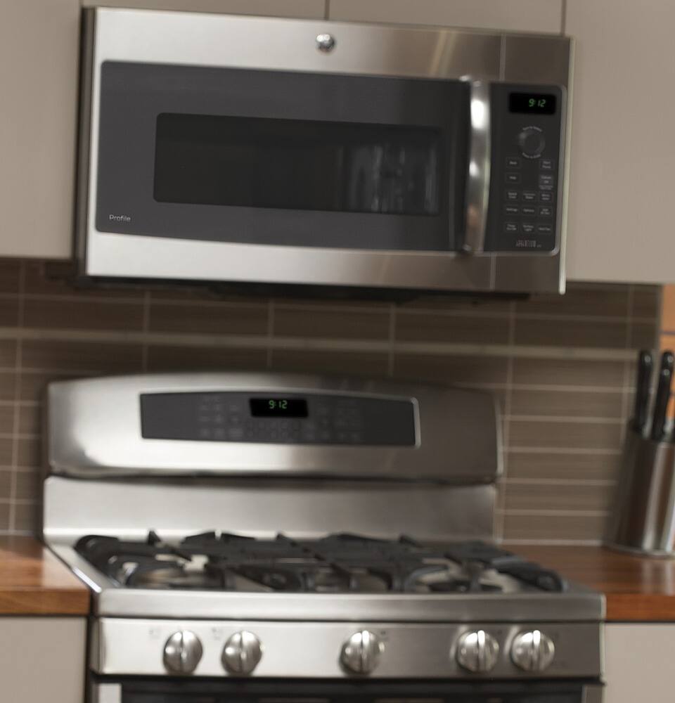 Alt View 15. GE Profile - Advantium 30" Built-In Single Electric Convection Over-the-Range Oven with Microwave - Stainless Steel.