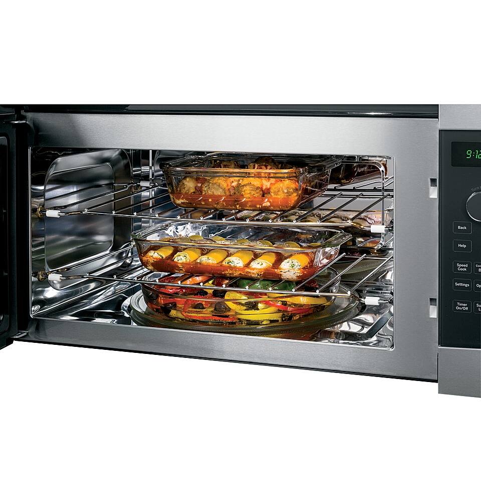 Alt View 18. GE Profile - Advantium 30" Built-In Single Electric Convection Over-the-Range Oven with Microwave - Stainless Steel.
