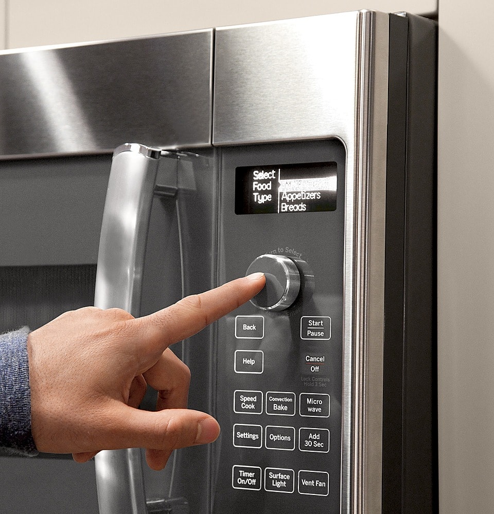 Alt View 21. GE Profile - Advantium 30" Built-In Single Electric Convection Over-the-Range Oven with Microwave - Stainless Steel.