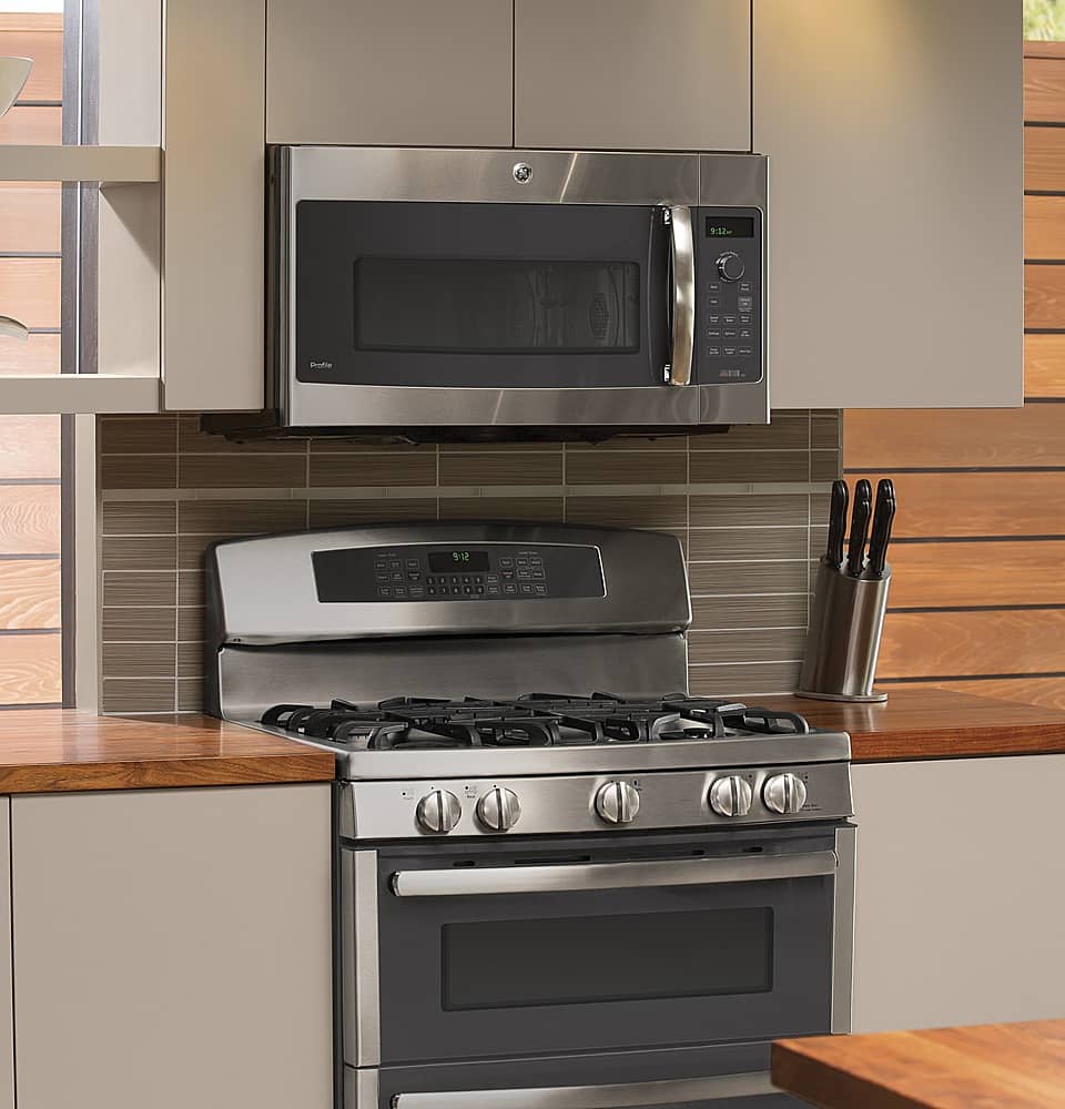 Alt View 22. GE Profile - Advantium 30" Built-In Single Electric Convection Over-the-Range Oven with Microwave - Stainless Steel.