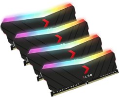 PNY - 64GB (4PK 16GB) 3200MHz DDR4 DIMM Desktop Memory Kit with RGB Lighting - Front_Zoom