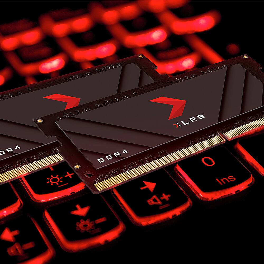 Alt View 11. PNY - 32GB (2x 16GB) XLR8 Gaming DDR4 3200MHz CL20 Notebook Memory - Black.