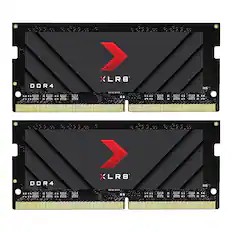 Alt View 1. PNY - 32GB (2x 16GB) XLR8 Gaming DDR4 3200MHz CL20 Notebook Memory - Black.