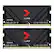 Alt View 1. PNY - 32GB (2x 16GB) XLR8 Gaming DDR4 3200MHz CL20 Notebook Memory - Black.