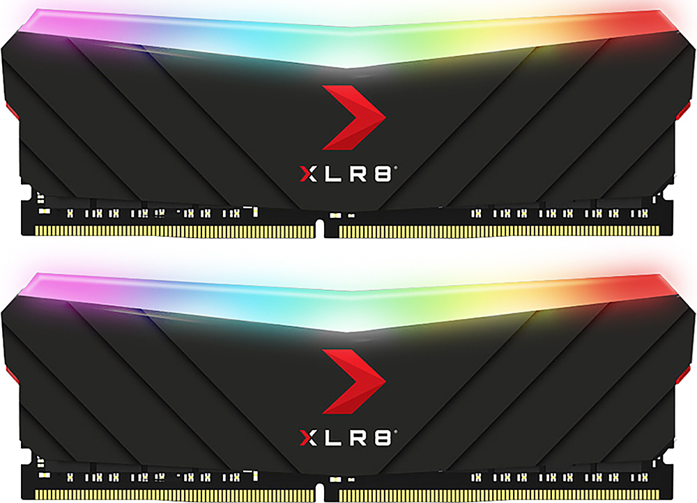 PNY - XLR8 2-Pack 16GB RAM 4000MHz DDR4 Desktop Memory Kit with RGB Lighting