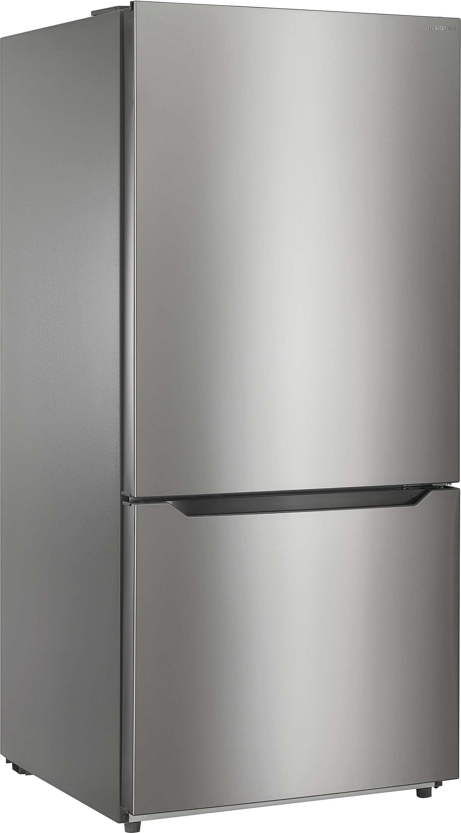 Angle View: KitchenAid - 20 Cu. Ft. French Door Counter-Depth Refrigerator - Black Stainless Steel