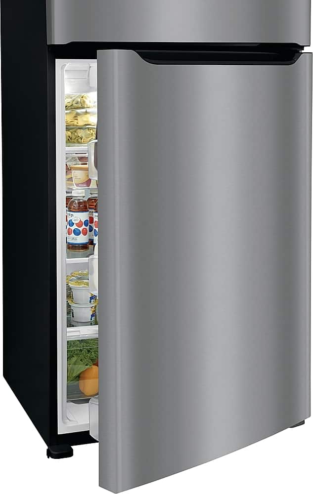 Alt View 5. Frigidaire - 20 Cu. Ft. Top Freezer Refrigerator - Stainless Steel.