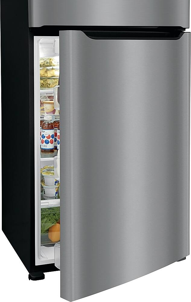 Alt View 5. Frigidaire - 20 Cu. Ft. Top Freezer Refrigerator - Stainless Steel.