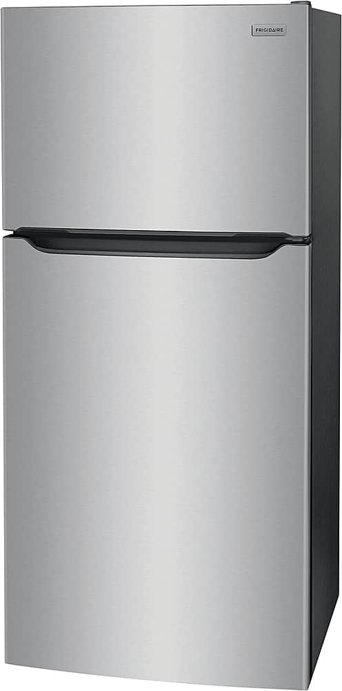 Left. Frigidaire - 20 Cu. Ft. Top Freezer Refrigerator - Stainless Steel.