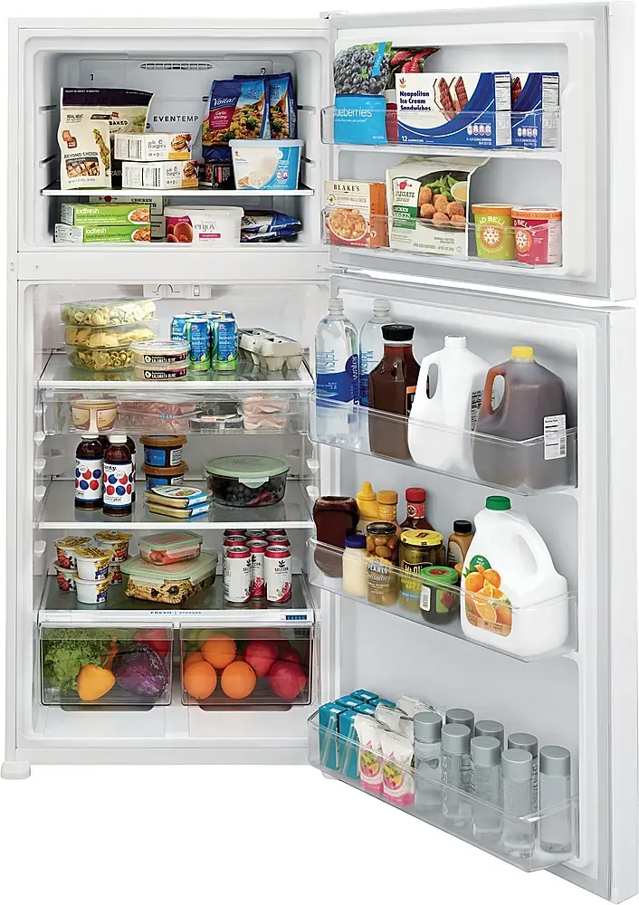 Alt View 2. Frigidaire - 20 Cu. Ft. Top Freezer Refrigerator - White.