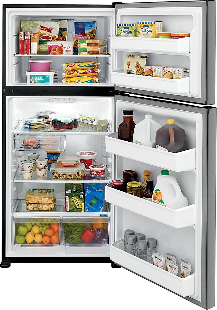 Alt View 3. Frigidaire - 18.3 Cu. Ft. Top Freezer Refrigerator - Stainless Steel.
