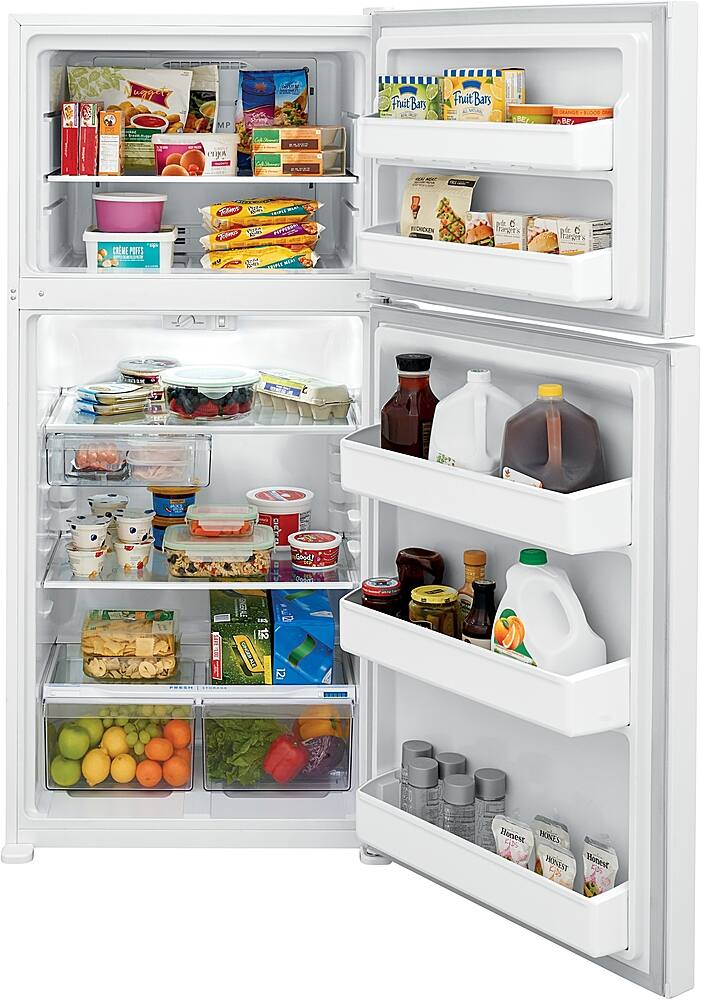Alt View 2. Frigidaire - 18.3 Cu. Ft. Top Freezer Refrigerator - White.