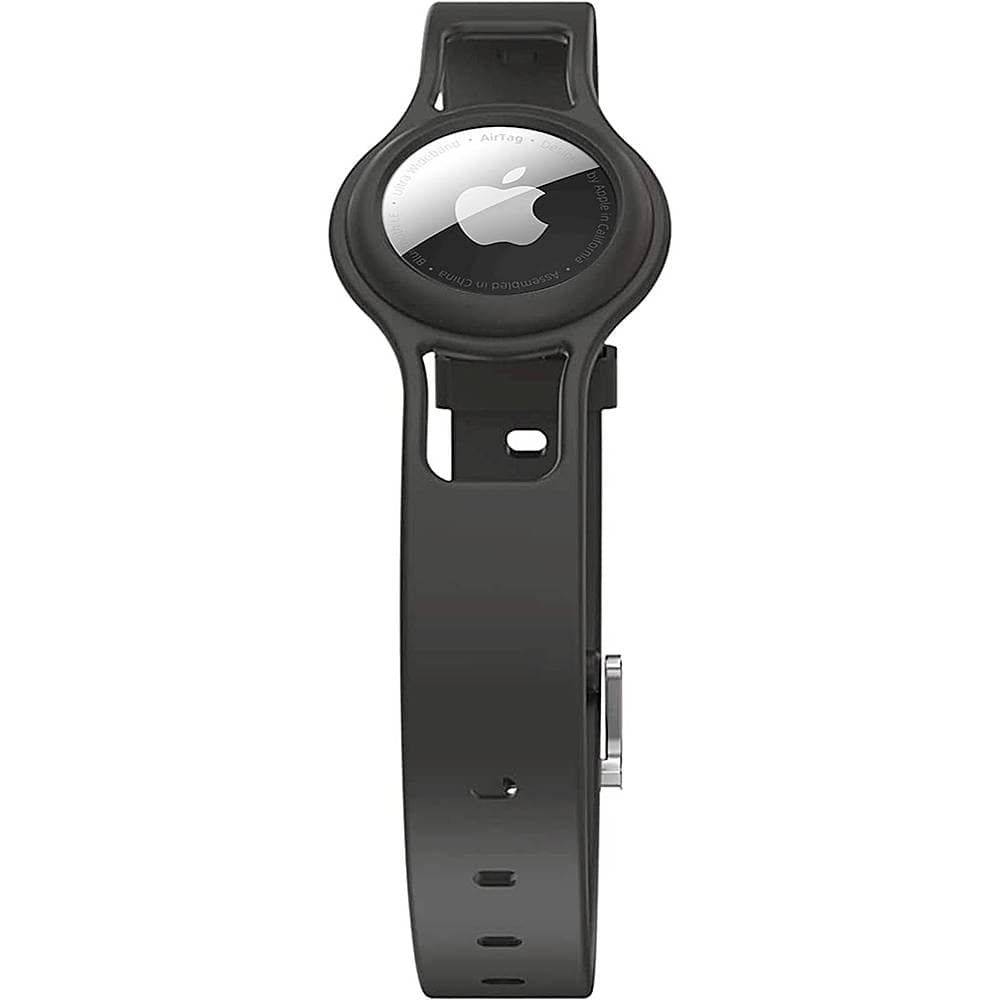SaharaCase - Silicone Dog Standard Collar with Apple AirTag slot - Black - Front_Zoom