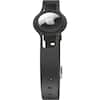 Front. SaharaCase - Silicone Dog Standard Collar with Apple AirTag slot - Black.