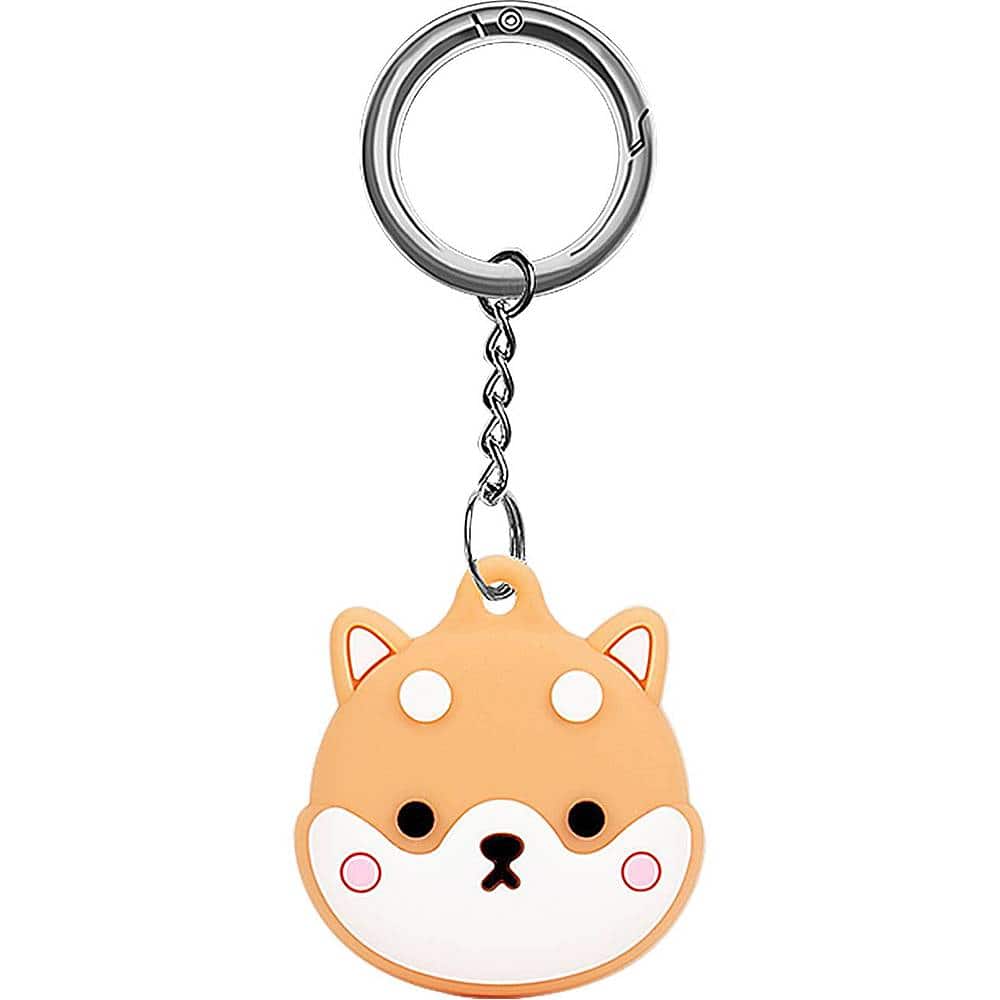 SaharaCase - Hang Case for Apple AirTag - Brown And White - Front_Zoom