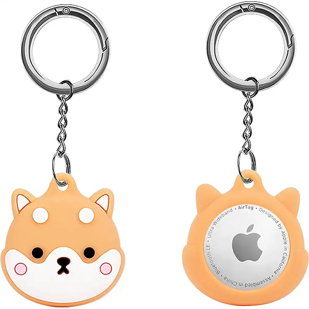 Alt View 11. SaharaCase - Hang Case for Apple AirTag - Brown And White.