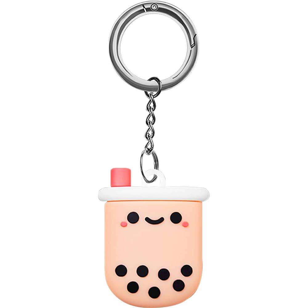 Angle. SaharaCase - Hang Case for Apple AirTag - Pink And Black.