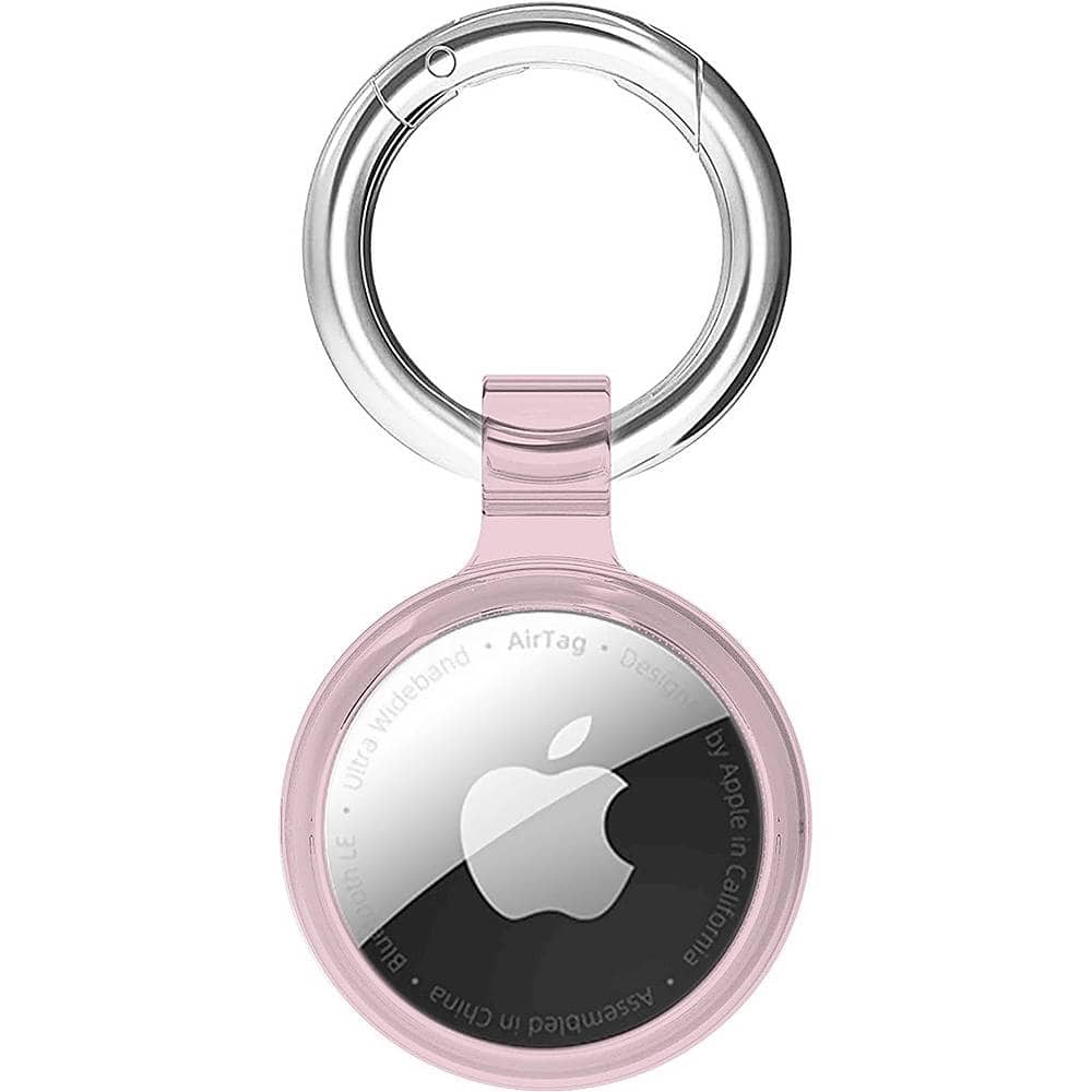 Angle. SaharaCase - Hybrid Flex Case for Apple AirTag - Pink.