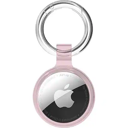 Angle. SaharaCase - Hybrid Flex Case for Apple AirTag - Pink.