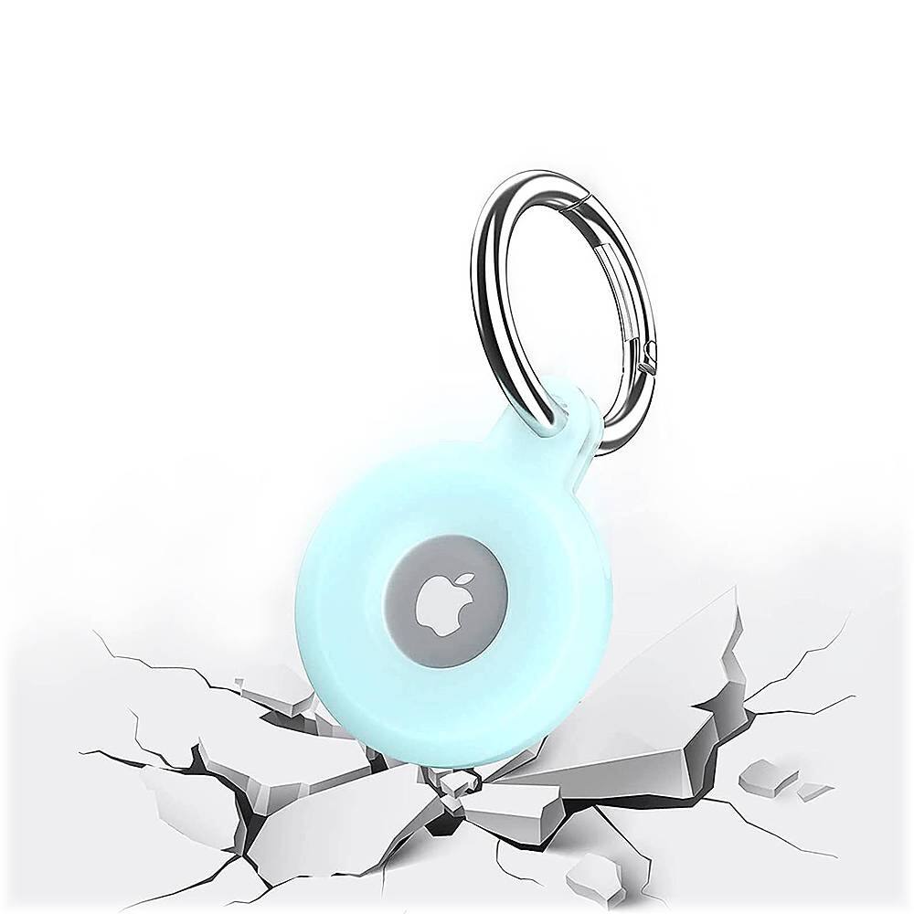 Alt View 12. SaharaCase - EasyClip Silicone Case for Apple AirTag - Glow Blue.