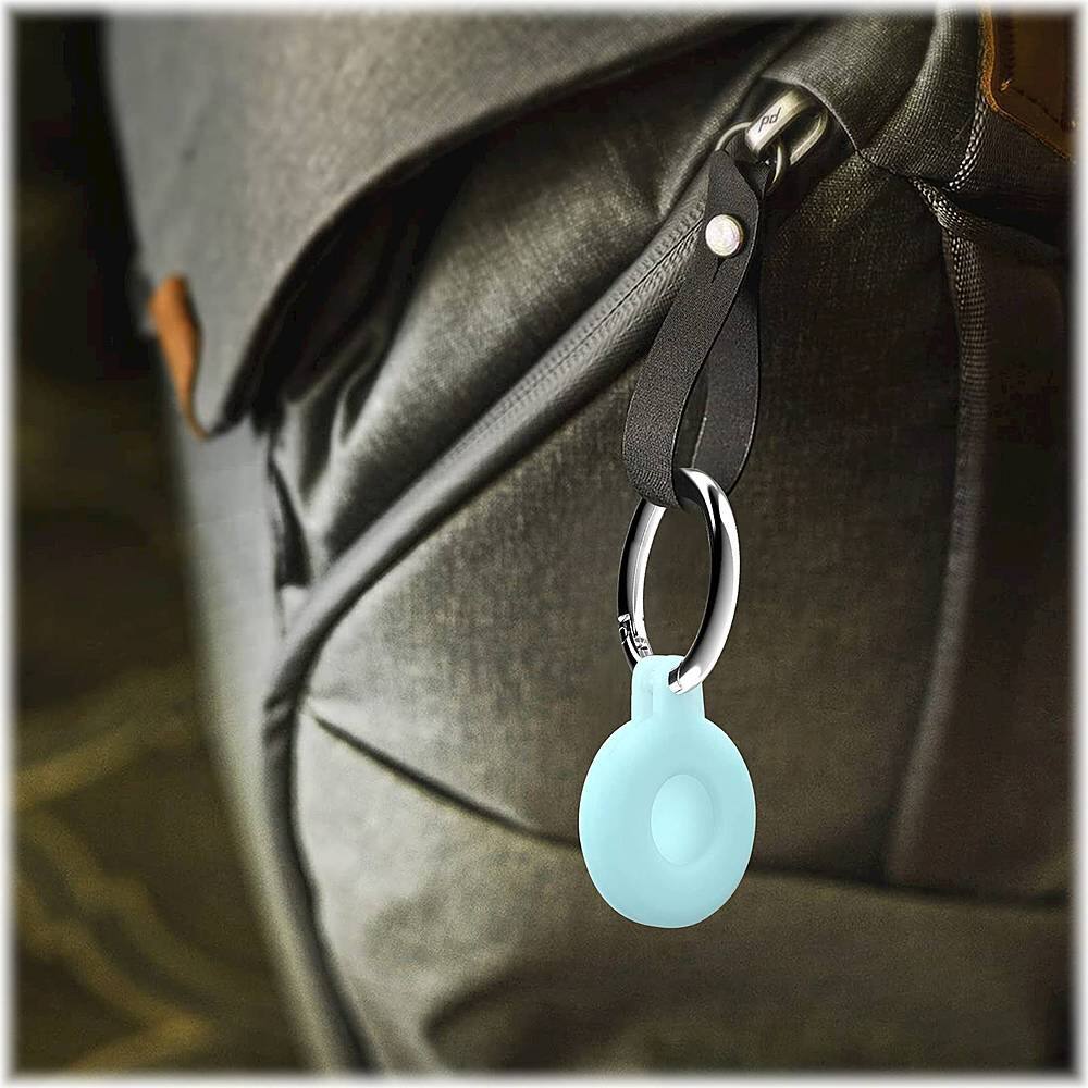 Alt View 13. SaharaCase - EasyClip Silicone Case for Apple AirTag - Glow Blue.