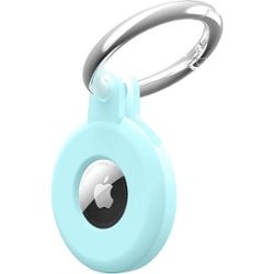 SaharaCase - EasyClip Silicone Case for Apple AirTag - Glow Blue - Left_Zoom