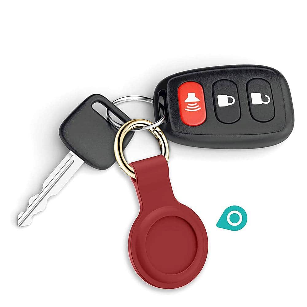 Alt View 12. SaharaCase - Liquid Silicone Case for Apple AirTag - Red.